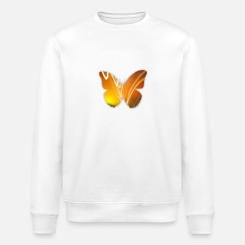 Butterfly - Stanley/Stella Unisex Bio-Sweatshirt ROLLER - Weiß