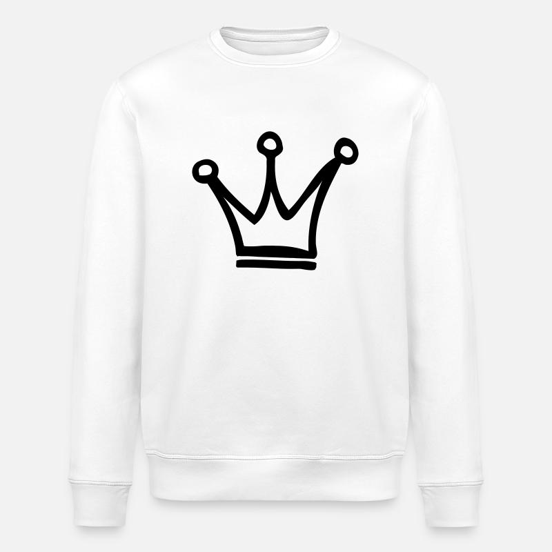 crown icon - Stanley/Stella ROLLER Unisex Organic Sweatshirt - white