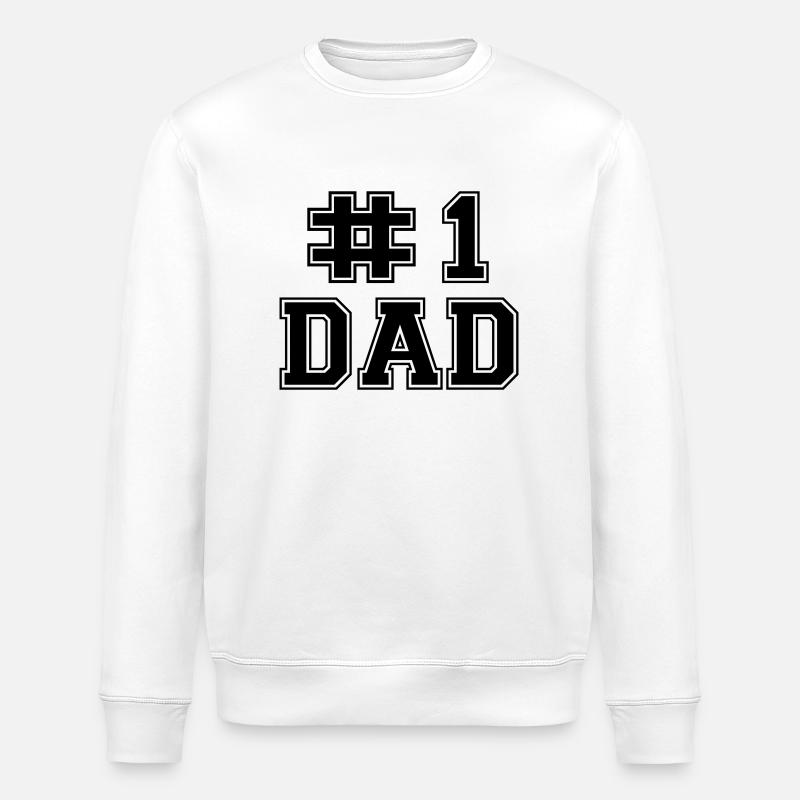 Numer One Dad - Stanley/Stella ROLLER Unisex Organic Sweatshirt - white