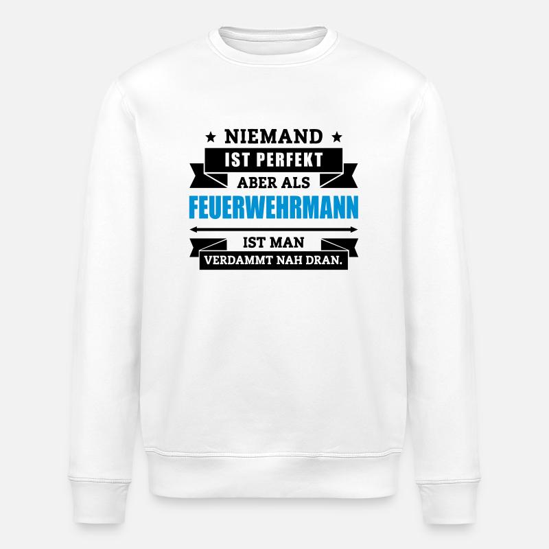 Funshirt Feuerwehrmann - Stanley/Stella Unisex Bio-Sweatshirt ROLLER - Weiß