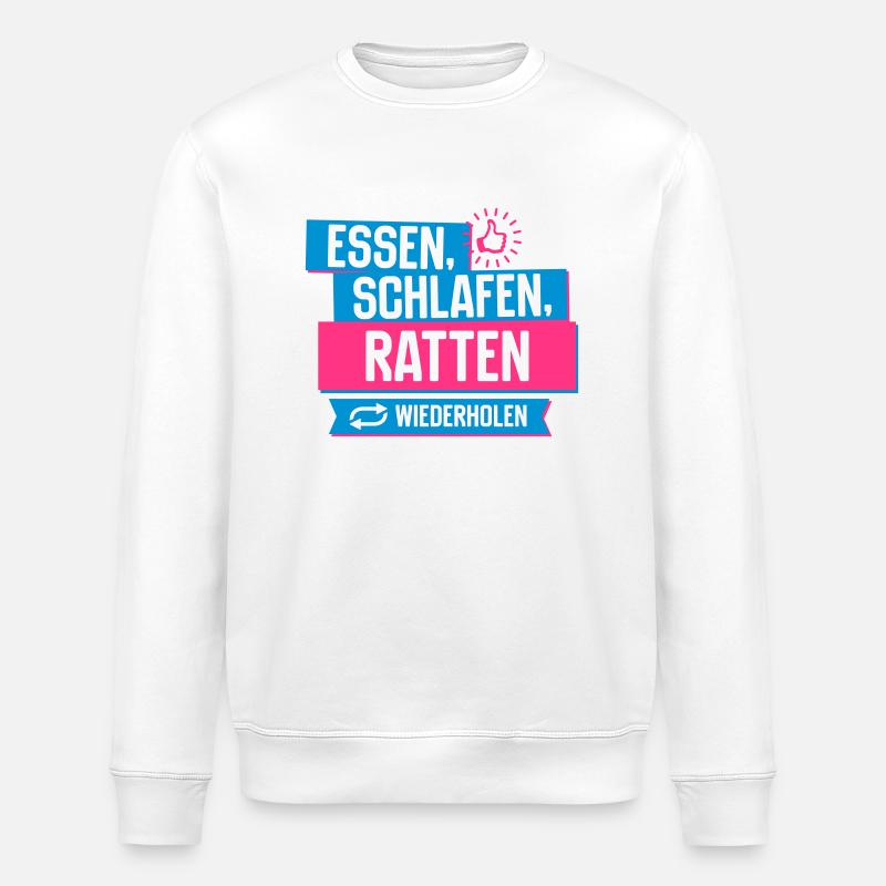Hobby Ratten - Stanley/Stella Unisex Bio-Sweatshirt ROLLER - Weiß