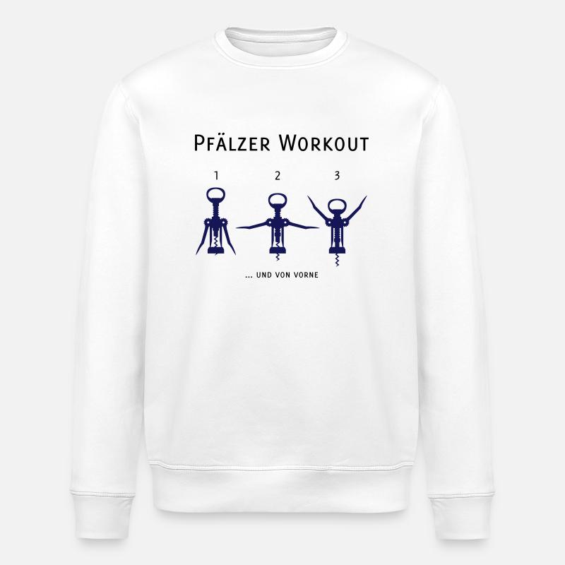 Original Pfälzer Workout - Stanley/Stella Unisex Bio-Sweatshirt ROLLER - Weiß