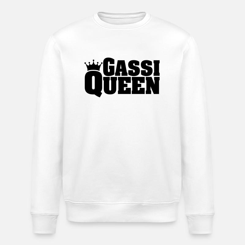 GASSI QUEEN - Stanley/Stella Unisex Bio-Sweatshirt ROLLER - Weiß