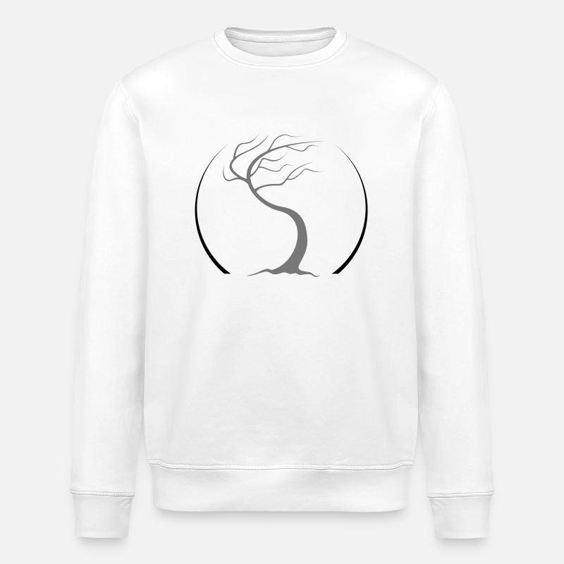 tao zen Baum - Stanley/Stella Unisex Bio-Sweatshirt ROLLER - Weiß