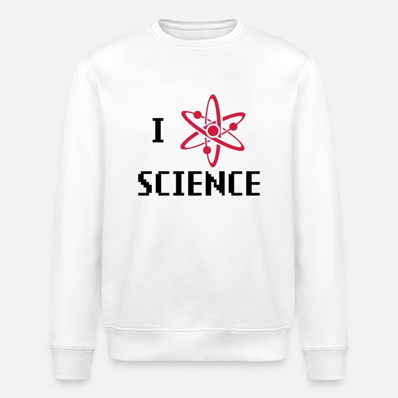i heart science - Sweat bio ROLLER Stanley/Stella Unisexe - blanc