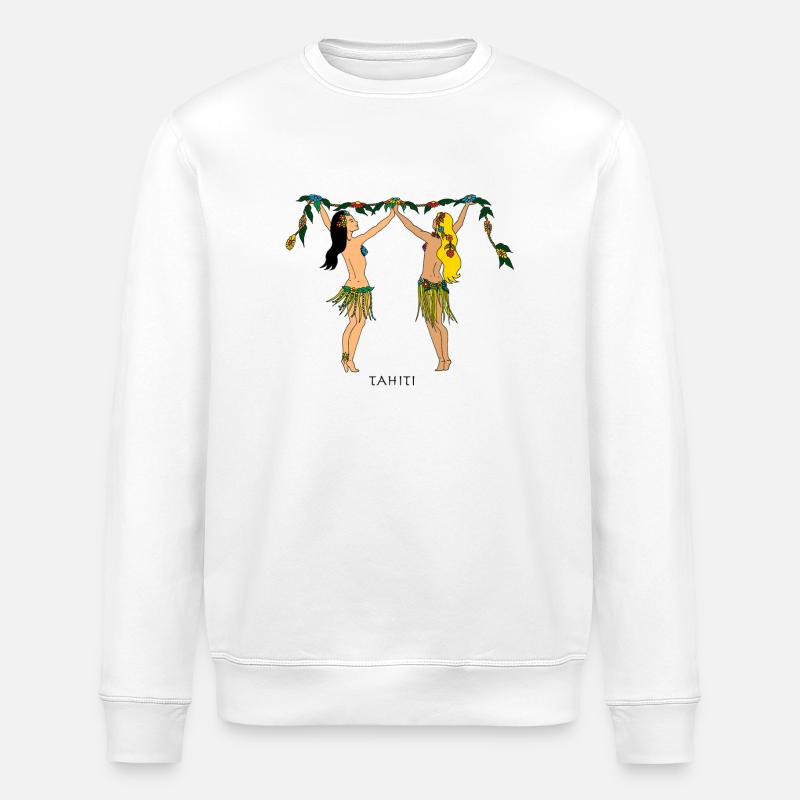 Chloé in Tahiti - Stanley/Stella Unisex Bio-Sweatshirt ROLLER - Weiß