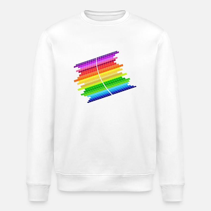 RainBow Equalizer - Stanley/Stella ROLLER Unisex Organic Sweatshirt - white