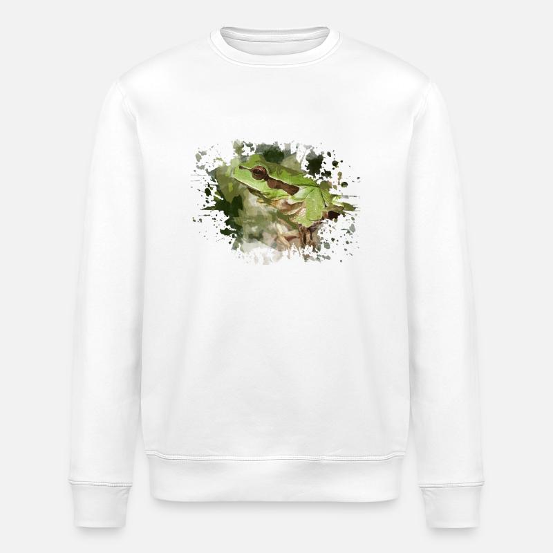 frog - Stanley/Stella ROLLER Unisex Organic Sweatshirt - white