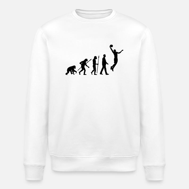 evolution_basketball_102012_a_1c - Stanley/Stella ROLLER Unisex Organic Sweatshirt - white