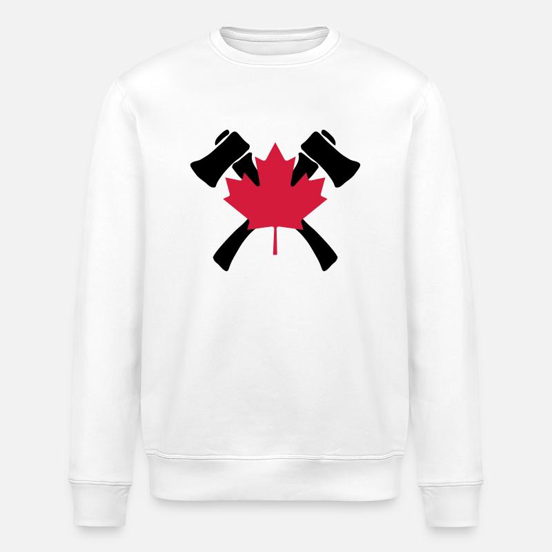 Canada lumbering - Stanley/Stella Unisex Bio-Sweatshirt ROLLER - Weiß