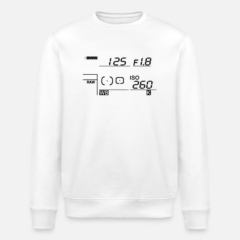 Kamera - Display - Stanley/Stella Unisex Bio-Sweatshirt ROLLER - Weiß