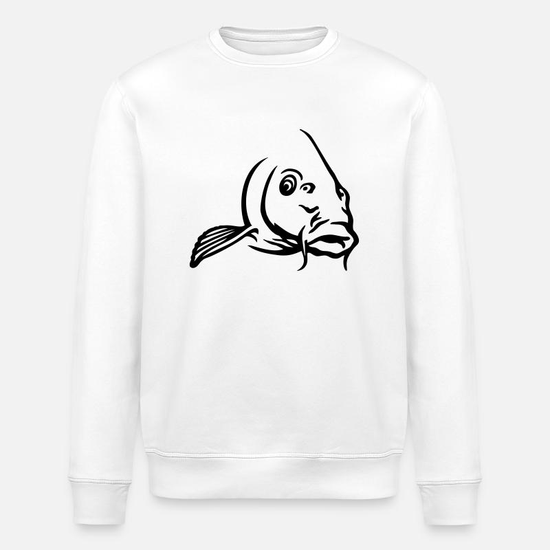 karpfen3 - Stanley/Stella Unisex Bio-Sweatshirt ROLLER - Weiß