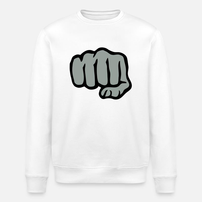 Fist - Stanley/Stella ROLLER Unisex Organic Sweatshirt - white
