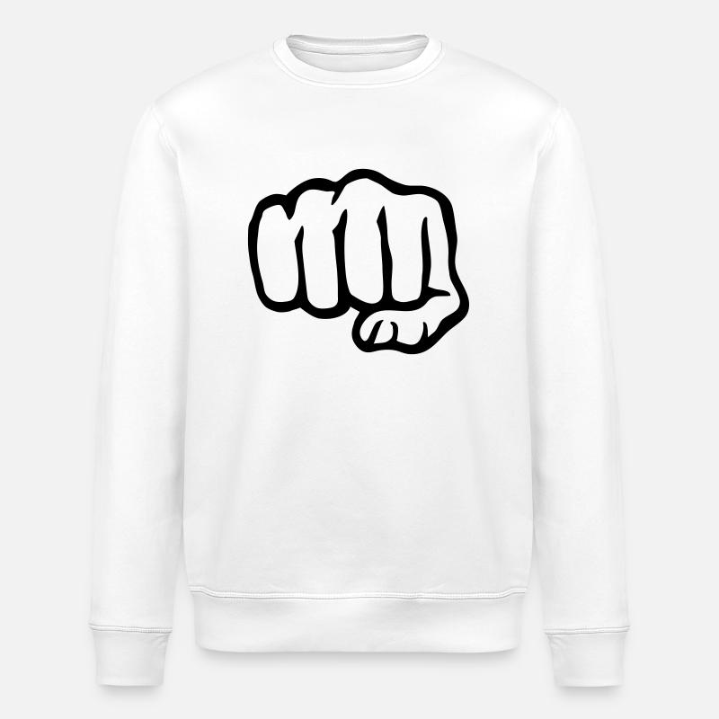 Poing - Sweat bio ROLLER Stanley/Stella Unisexe - blanc