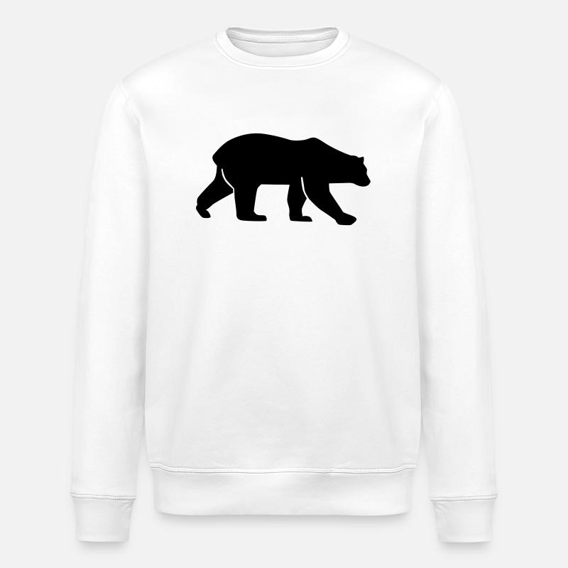 Ours polaire - Sweat bio ROLLER Stanley/Stella Unisexe - blanc