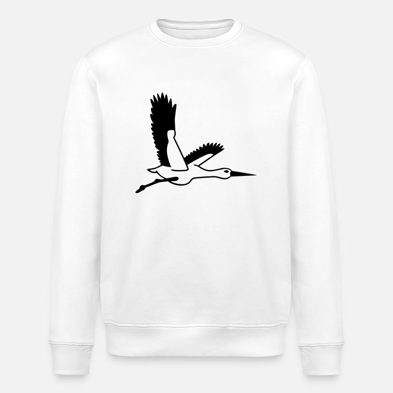 Stork - Stanley/Stella ROLLER Unisex Organic Sweatshirt - white