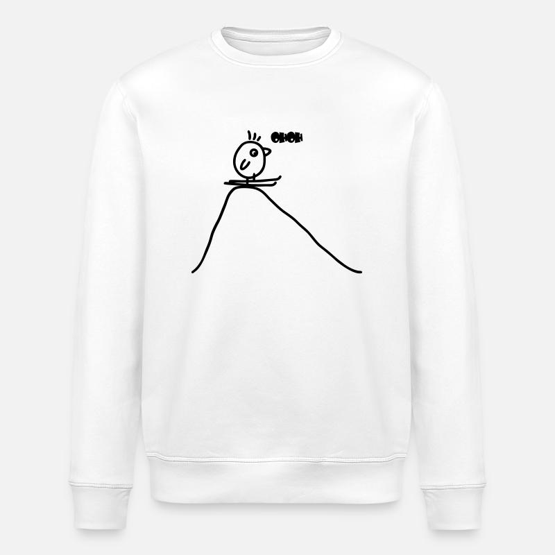Vogel Skispringen - Stanley/Stella Unisex Bio-Sweatshirt ROLLER - Weiß