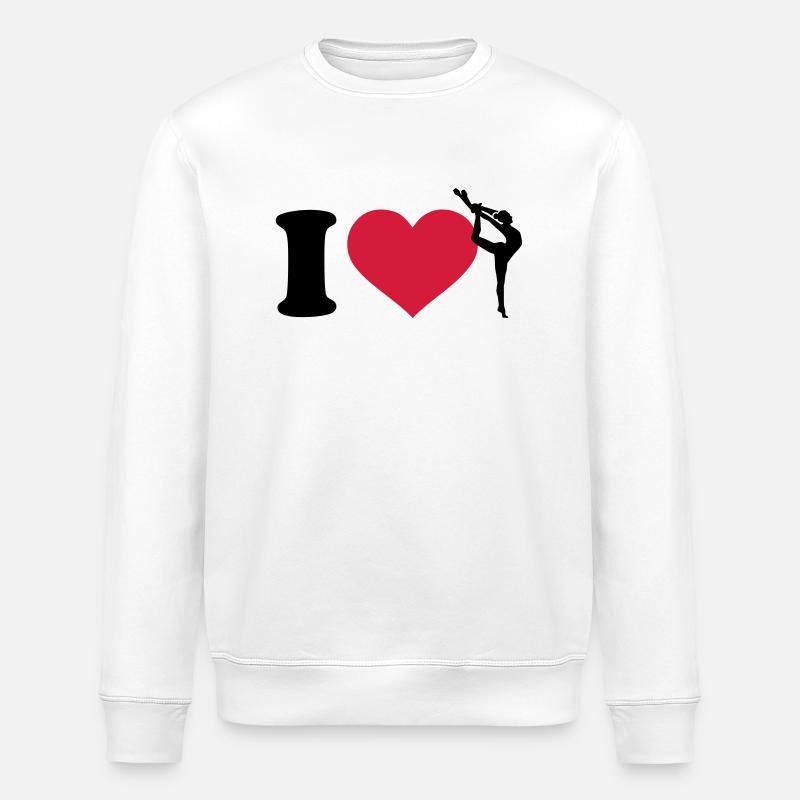 I love Gymnastics - Stanley/Stella ROLLER Unisex Organic Sweatshirt - white