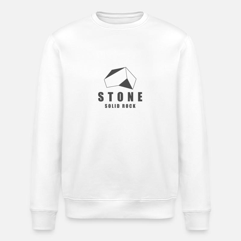 Stone solid rock - Stanley/Stella ROLLER Unisex Organic Sweatshirt - white