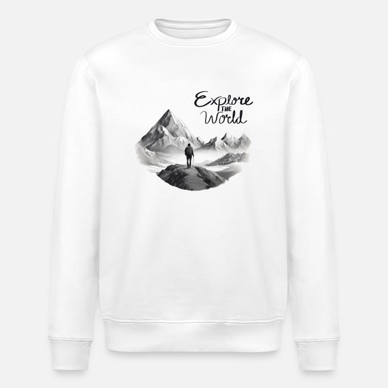 Explore - Stanley/Stella ROLLER Unisex Organic Sweatshirt - white