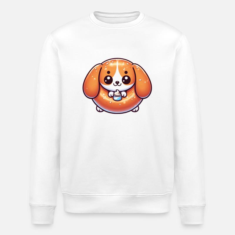 Beagle Bagel - Stanley/Stella Unisex Bio-Sweatshirt ROLLER - Weiß