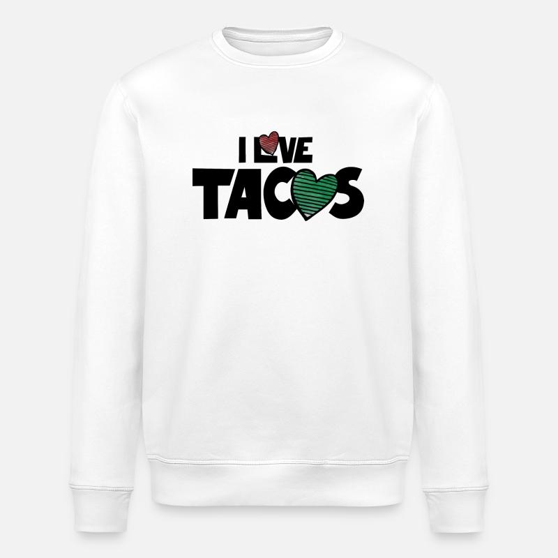 Ich liebe Tacos - Stanley/Stella Unisex Bio-Sweatshirt ROLLER - Weiß