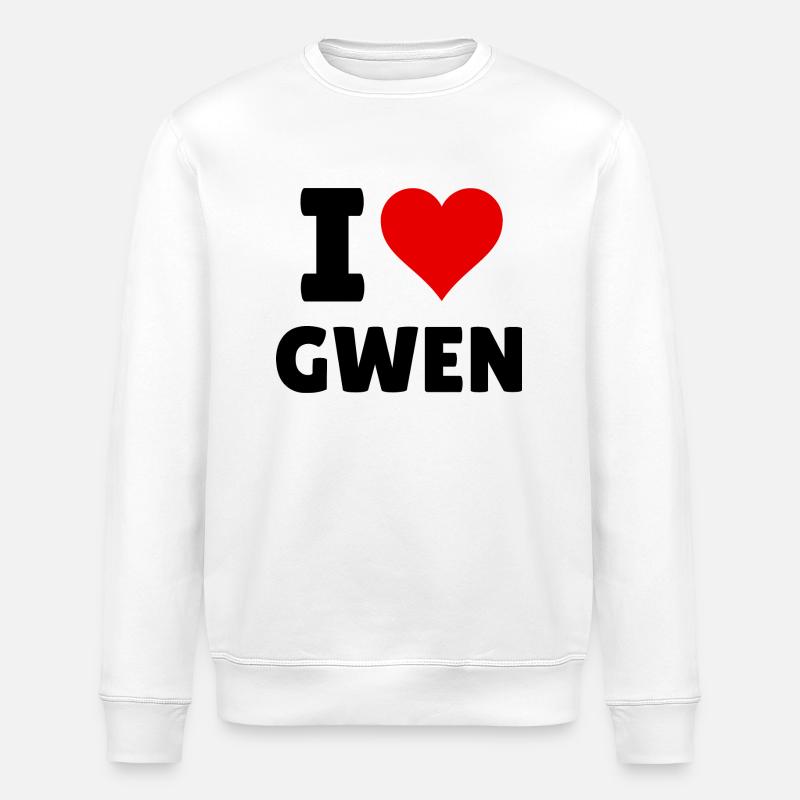 Ich liebe Gwen - Stanley/Stella Unisex Bio-Sweatshirt ROLLER - Weiß