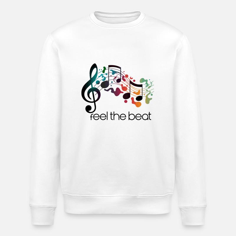 Feel the Beat – Clé abstraite - Sweat bio ROLLER Stanley/Stella Unisexe - blanc