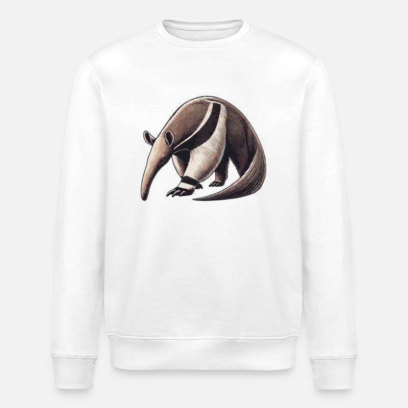 Ameisenbär - Stanley/Stella Unisex Bio-Sweatshirt ROLLER - Weiß