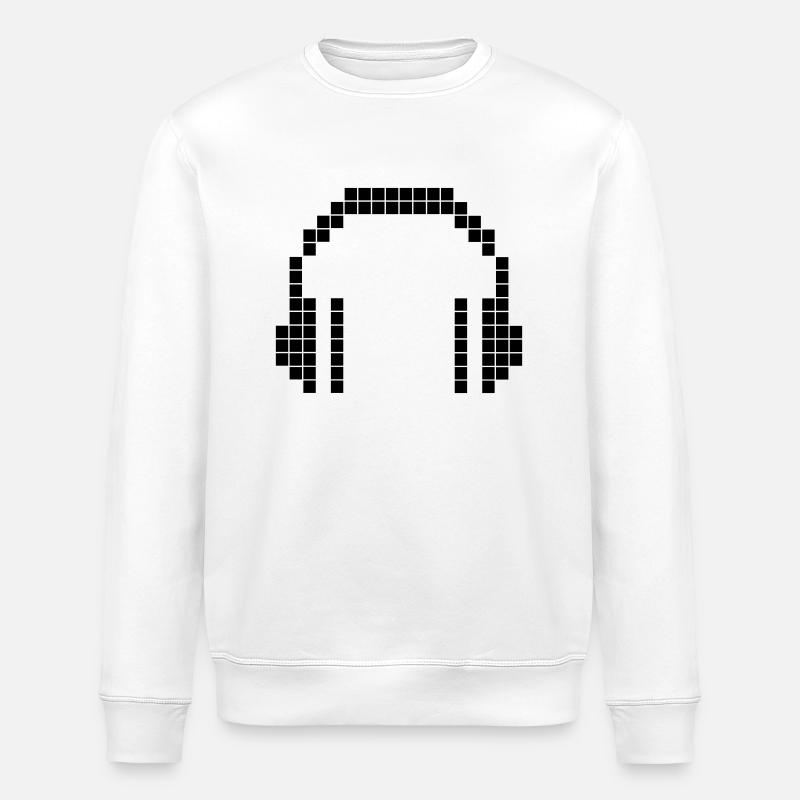 8 BIT Headphones - Stanley/Stella Unisex Bio-Sweatshirt ROLLER - Weiß