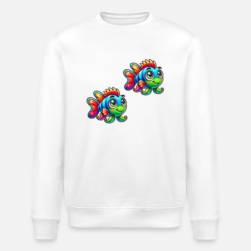 Bande dessinée Poisson 2 - Sweat bio ROLLER Stanley/Stella Unisexe - blanc