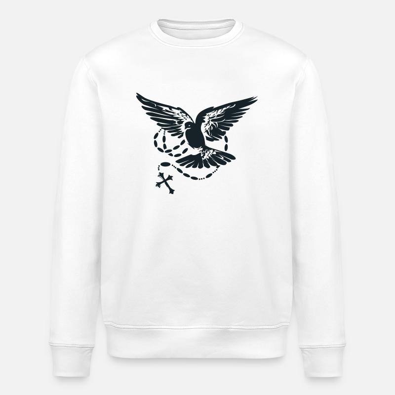 taube heiliger geist - Stanley/Stella Unisex Bio-Sweatshirt ROLLER - Weiß