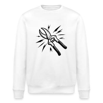 Conception de ciseaux de jardin cool pour le jardinier - Sweat bio ROLLER Stanley/Stella Unisexe - blanc - Devant - Nik (191cm)
