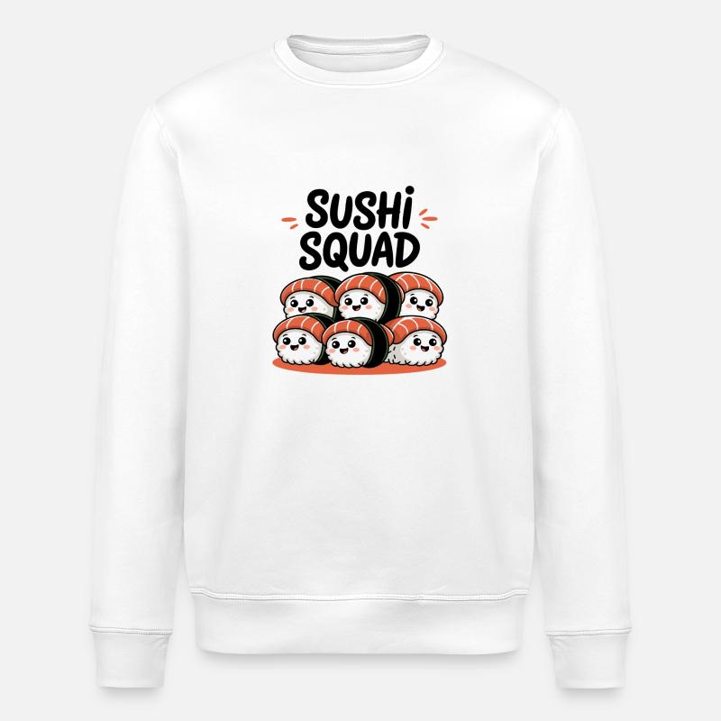 Sushi Squad – L’équipe Kawaii Nigiri - Sweat bio ROLLER Stanley/Stella Unisexe - blanc