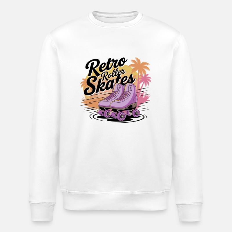 Retro Roller Skates – 80s Vibes - Stanley/Stella ROLLER Unisex Organic Sweatshirt - white