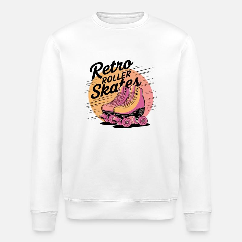 Retro Roller Skates – 80s Vibes - Stanley/Stella ROLLER Unisex Organic Sweatshirt - white