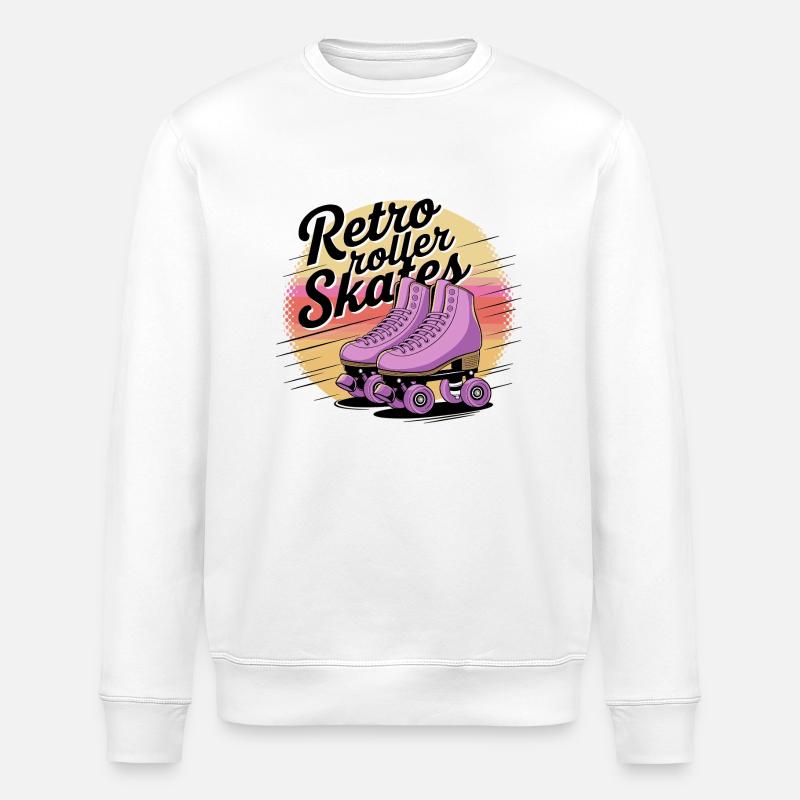 Retro Roller Skates – 80s Vibes - Stanley/Stella ROLLER Unisex Organic Sweatshirt - white