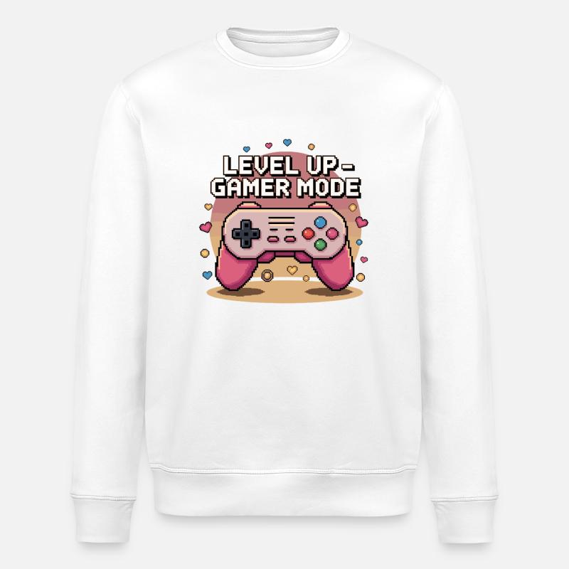 Montée de niveau – Mode joueur - Sweat bio ROLLER Stanley/Stella Unisexe - blanc