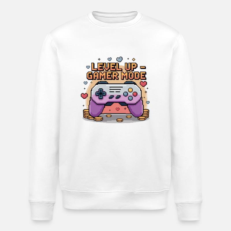 Montée de niveau – Mode joueur - Sweat bio ROLLER Stanley/Stella Unisexe - blanc
