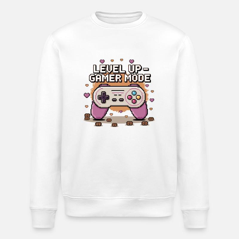 Montée de niveau – Mode joueur - Sweat bio ROLLER Stanley/Stella Unisexe - blanc