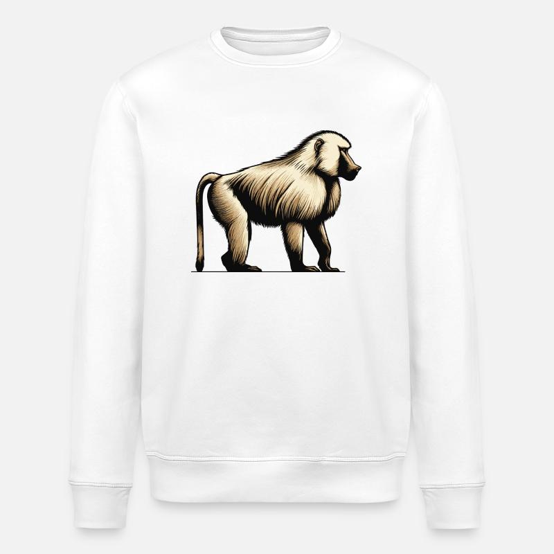 Babouin - Sweat bio ROLLER Stanley/Stella Unisexe - blanc