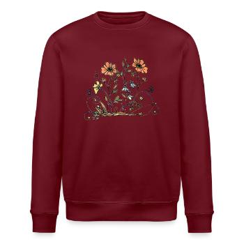 Blumen - Stanley/Stella Unisex Bio-Sweatshirt ROLLER - Weiß - Vorne - Nik (191cm)