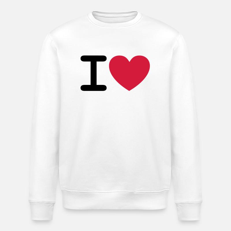 I * heart * - Sweat bio ROLLER Stanley/Stella Unisexe - blanc