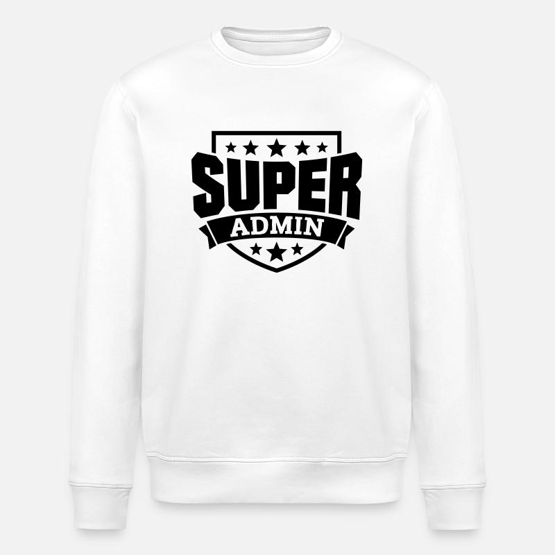 Super Admin - Stanley/Stella Unisex Bio-Sweatshirt ROLLER - Weiß