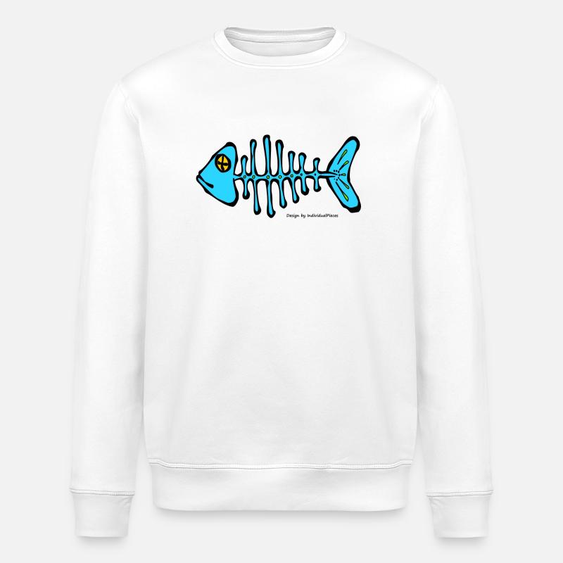 Fischgraete - Stanley/Stella Unisex Bio-Sweatshirt ROLLER - Weiß