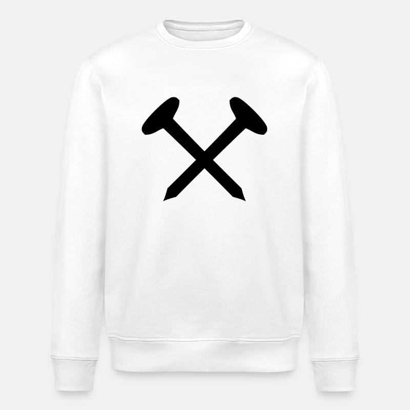 nails pins - Stanley/Stella ROLLER Unisex Organic Sweatshirt - white