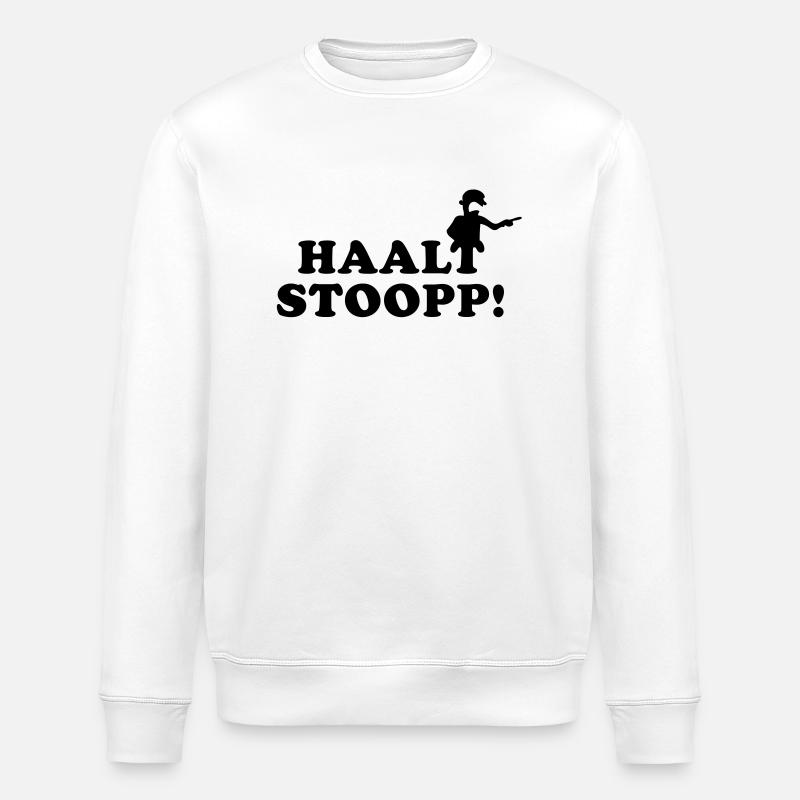 Halt Stopp 2 - Stanley/Stella Unisex Bio-Sweatshirt ROLLER - Weiß