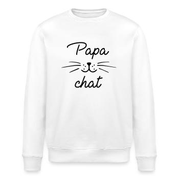 Papa chat - Sweat bio ROLLER Stanley/Stella Unisexe - blanc - Devant - Nik (191cm)
