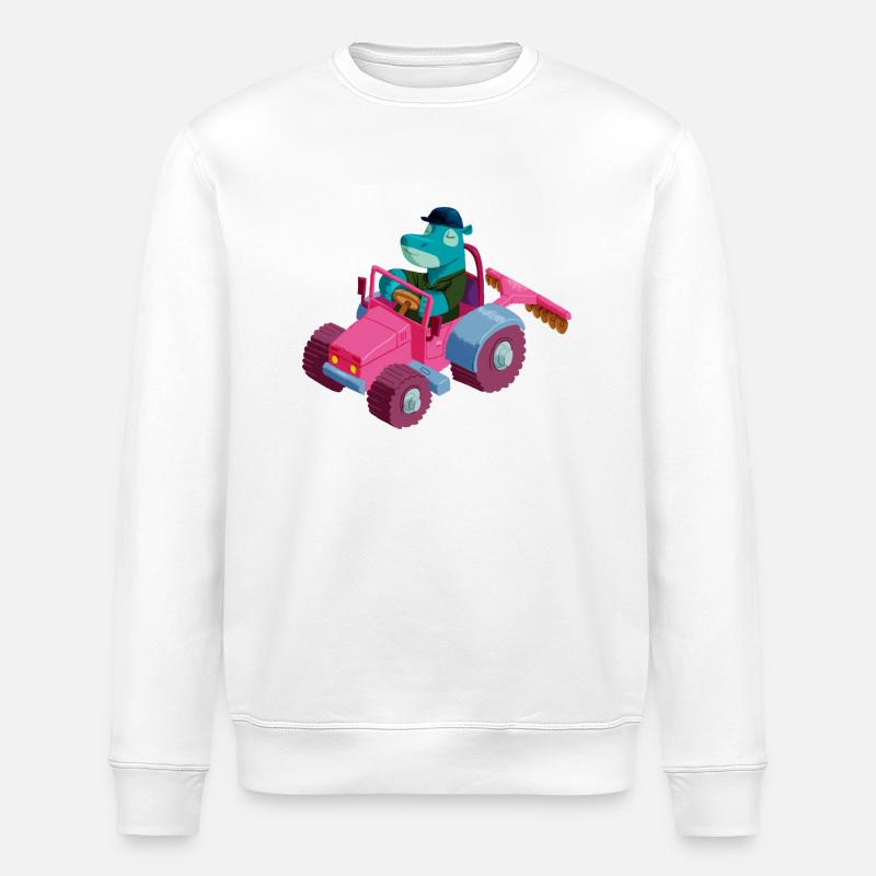 HippoTreck - Stanley/Stella Unisex Bio-Sweatshirt ROLLER - Weiß