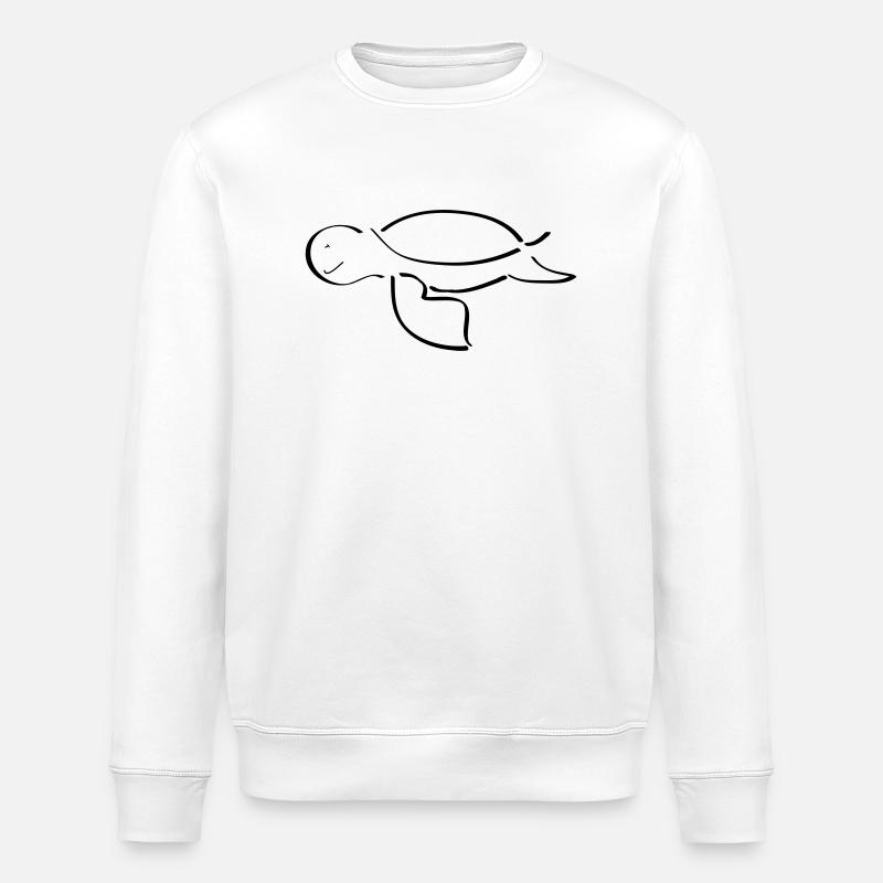 Turtle - Stanley/Stella ROLLER Unisex Organic Sweatshirt - white